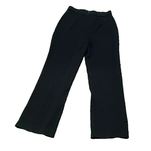 St. John Collection Women's Black Knit Elastic Pull-On Pants Wide Leg, Size 8 - Picture 1 of 8